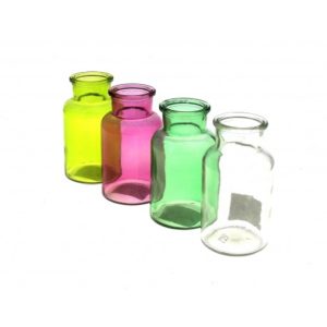 bouteiles en verre colorées